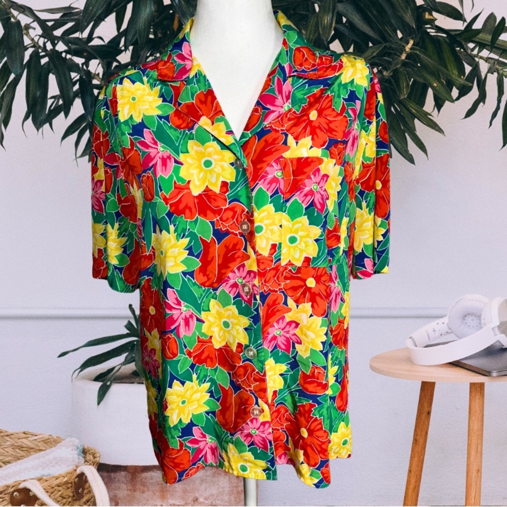 Vintage Floral Button Down